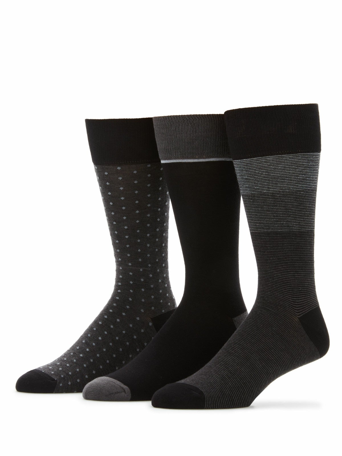 3- Pack Soft Luxury Stripe Color Block Socks -  Perry Ellis for sale