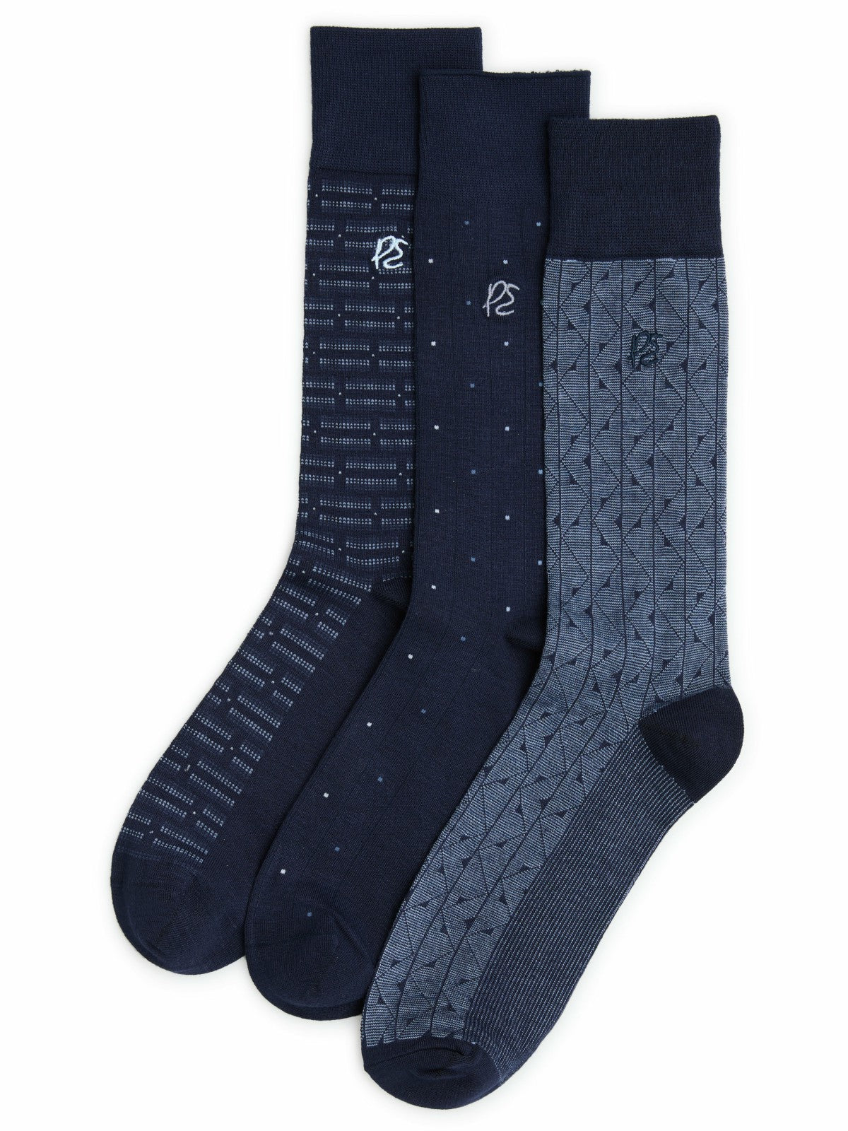 Patterned Bamboo Blend 3-Pack Socks -  Perry Ellis sale