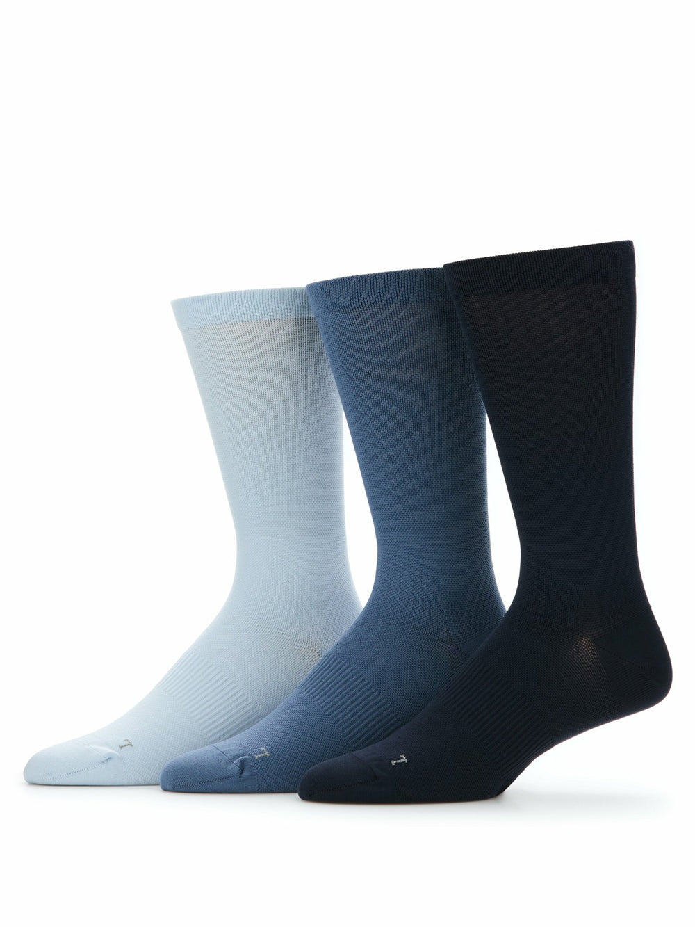 3-Pack Performance Microfiber Pique Flat Crew Socks -  Perry Ellis on sale