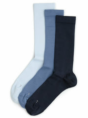 3-Pack Performance Microfiber Pique Flat Crew Socks -  Perry Ellis on sale
