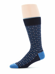 1-Pack Neat Allover Print Crew Socks -  Perry Ellis online